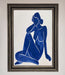 Blue Woman Pose Matisse Style Framed Print - Hi Society