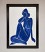 Blue Woman Pose Matisse Style Framed Print - Hi Society