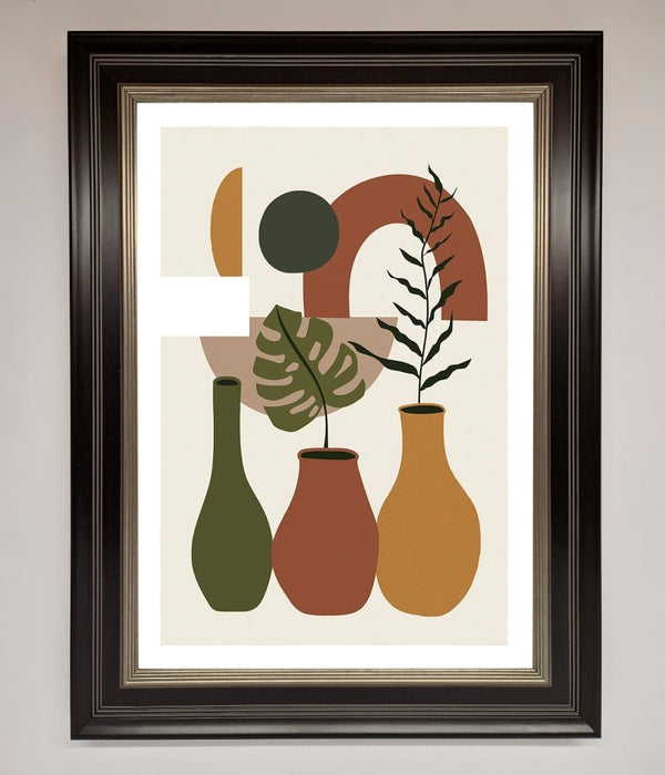 Bohemian Modern Vases And Plant Framed Poster - Hi Society
