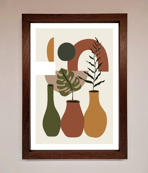Bohemian Modern Vases And Plant Framed Poster - Hi Society