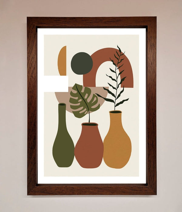 Bohemian Modern Vases And Plant Framed Poster - Hi Society