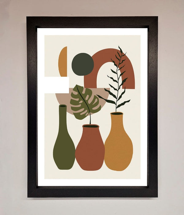 Bohemian Modern Vases And Plant Framed Poster - Hi Society