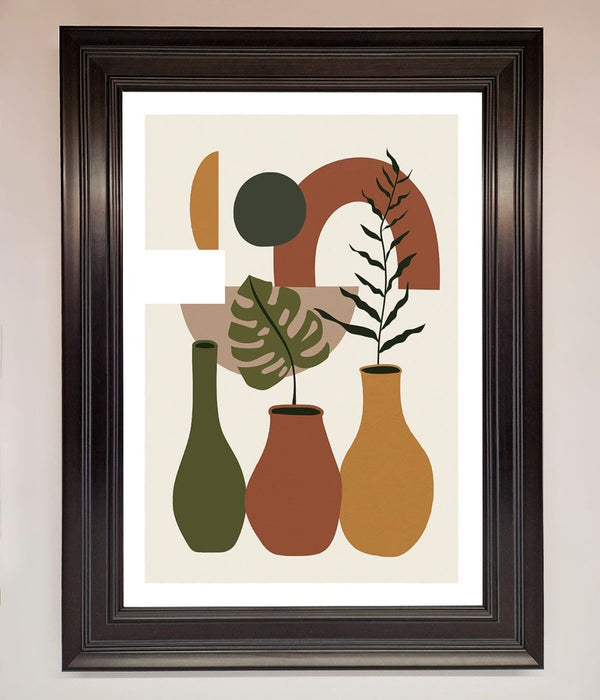 Bohemian Modern Vases And Plant Framed Poster - Hi Society