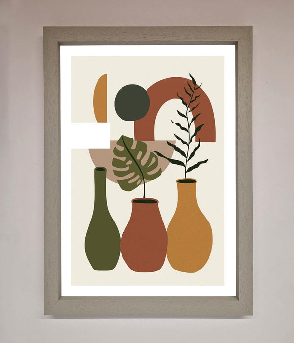 Bohemian Modern Vases And Plant Framed Poster - Hi Society