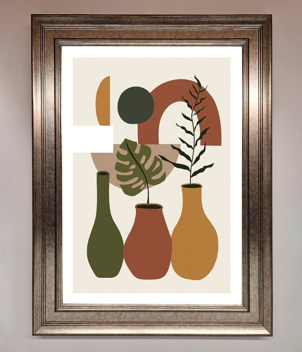 Bohemian Modern Vases And Plant Framed Poster - Hi Society