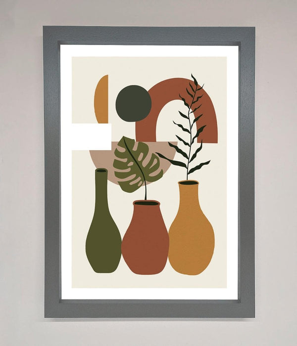 Bohemian Modern Vases And Plant Framed Poster - Hi Society