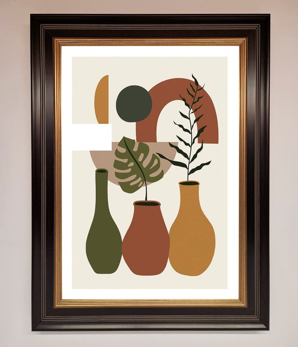 Bohemian Modern Vases And Plant Framed Poster - Hi Society