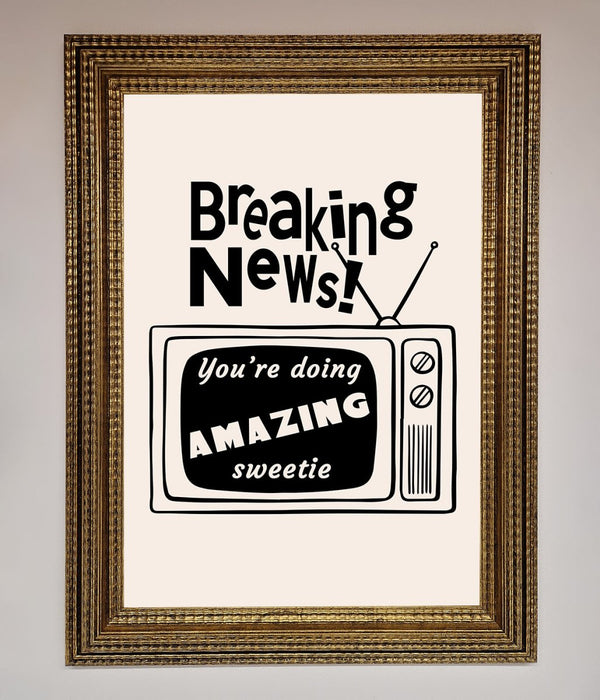 Breaking News Framed Poster - Hi Society