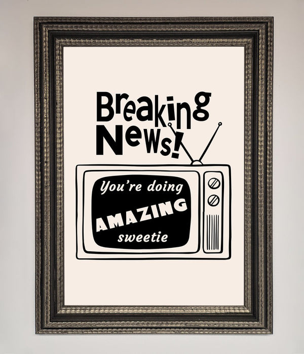 Breaking News Framed Poster - Hi Society