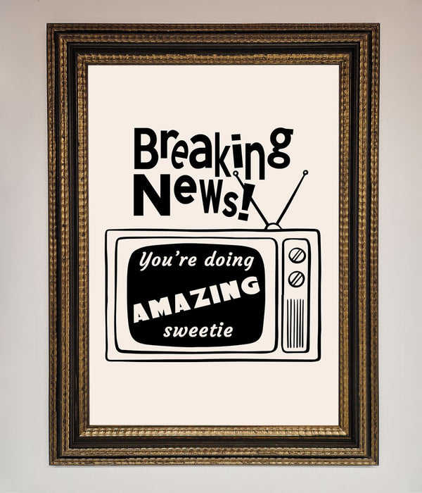 Breaking News Framed Poster - Hi Society