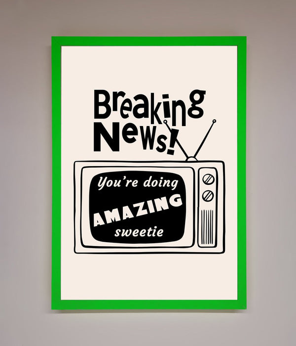 Breaking News Framed Poster - Hi Society