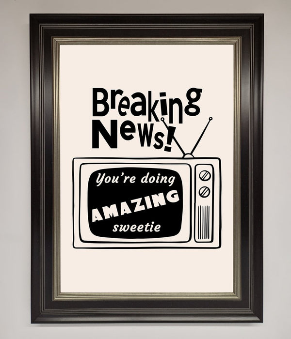 Breaking News Framed Poster - Hi Society