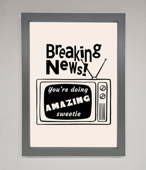 Breaking News Framed Poster - Hi Society