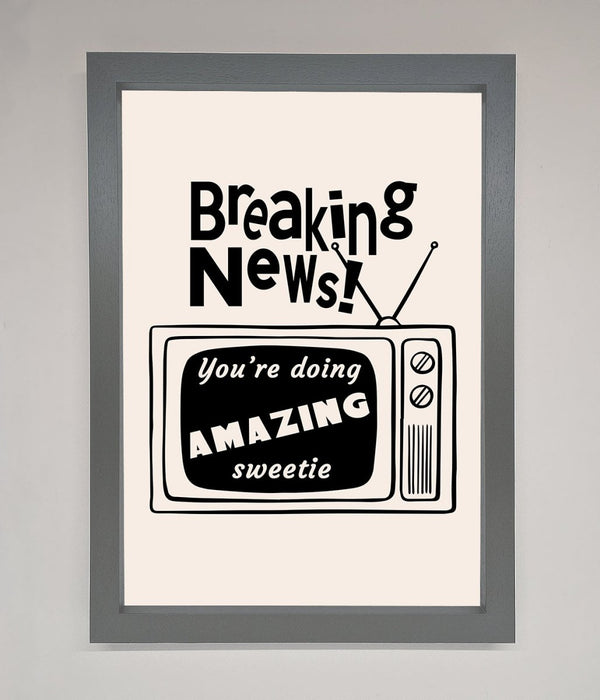 Breaking News Framed Poster - Hi Society