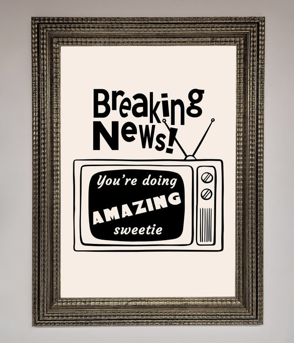 Breaking News Framed Poster - Hi Society