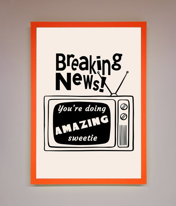 Breaking News Framed Poster - Hi Society