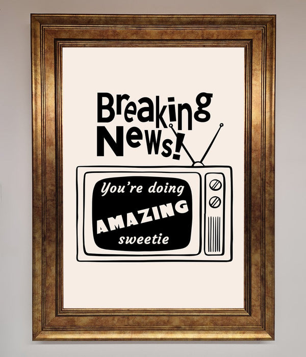 Breaking News Framed Poster - Hi Society
