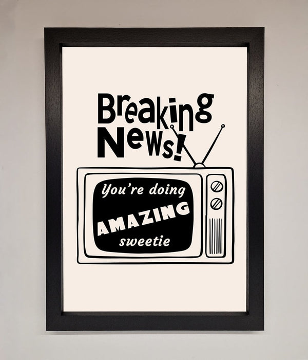 Breaking News Framed Poster - Hi Society