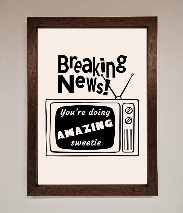 Breaking News Framed Poster - Hi Society