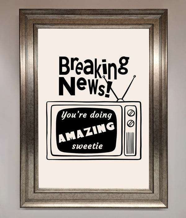 Breaking News Framed Poster - Hi Society