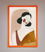 Browns Line Drawing Woman Framed Print - Hi Society