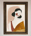 Browns Line Drawing Woman Framed Print - Hi Society
