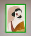 Browns Line Drawing Woman Framed Print - Hi Society