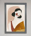 Browns Line Drawing Woman Framed Print - Hi Society