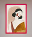 Browns Line Drawing Woman Framed Print - Hi Society