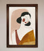 Browns Line Drawing Woman Framed Print - Hi Society
