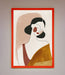 Browns Line Drawing Woman Framed Print - Hi Society
