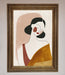 Browns Line Drawing Woman Framed Print - Hi Society