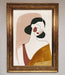 Browns Line Drawing Woman Framed Print - Hi Society