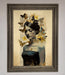 Butterfly Book Woman Framed Poster - Hi Society