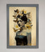Butterfly Book Woman Framed Poster - Hi Society