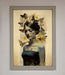 Butterfly Book Woman Framed Poster - Hi Society