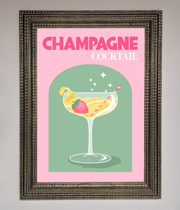 Champagne Cocktail Framed Poster - Hi Society