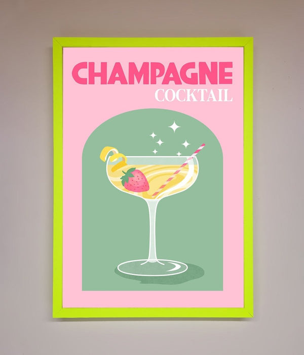 Champagne Cocktail Framed Poster - Hi Society