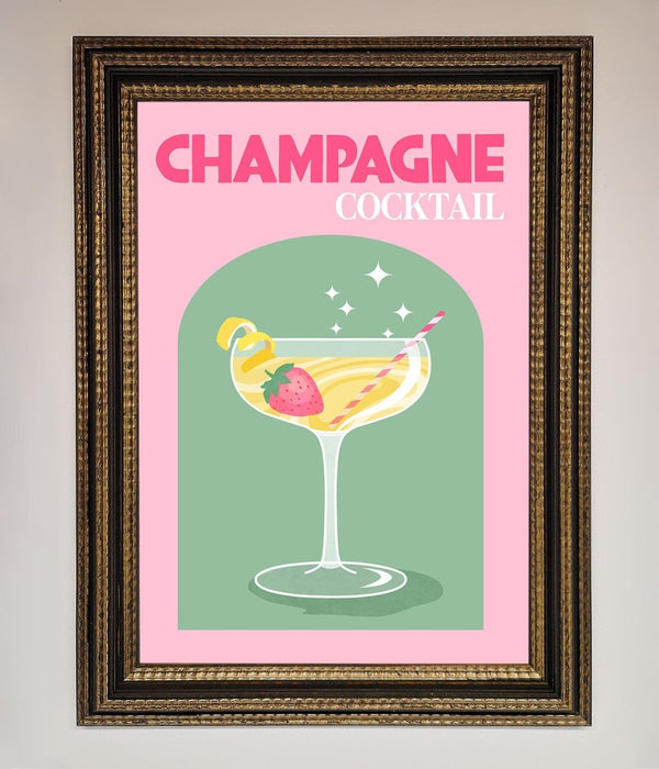 Champagne Cocktail Framed Poster - Hi Society