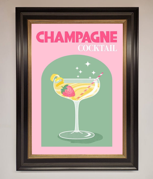 Champagne Cocktail Framed Poster - Hi Society