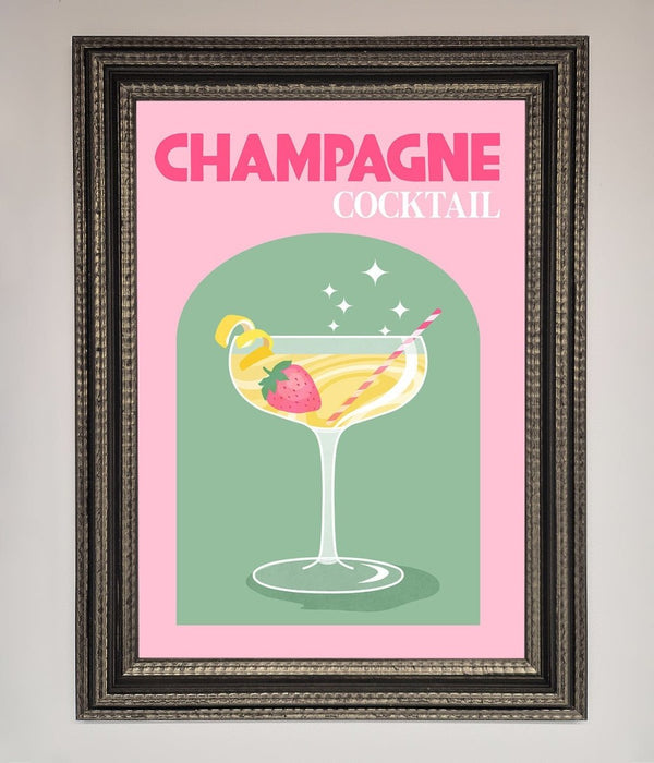 Champagne Cocktail Framed Poster - Hi Society