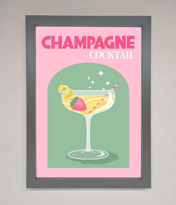 Champagne Cocktail Framed Poster - Hi Society