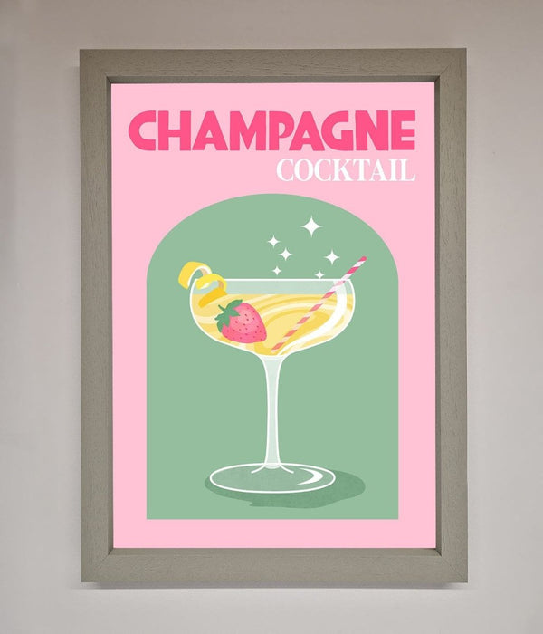 Champagne Cocktail Framed Poster - Hi Society