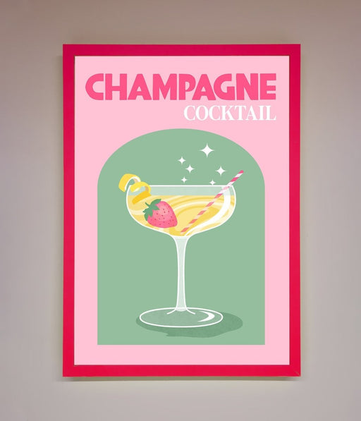 Champagne Cocktail Framed Poster - Hi Society