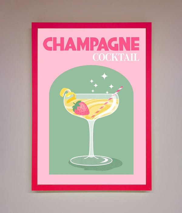 Champagne Cocktail Framed Poster - Hi Society