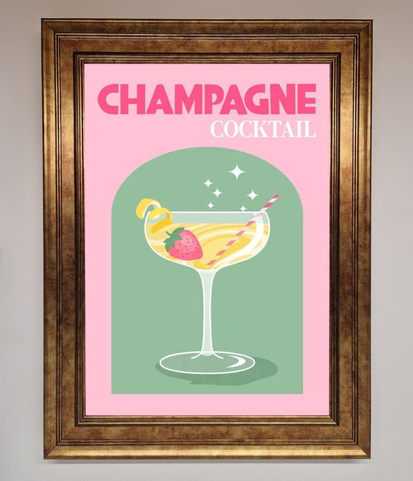 Champagne Cocktail Framed Poster - Hi Society