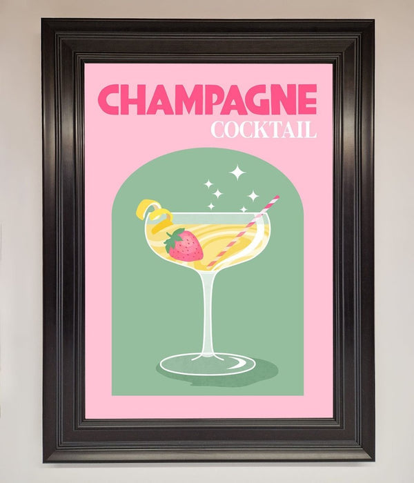 Champagne Cocktail Framed Poster - Hi Society