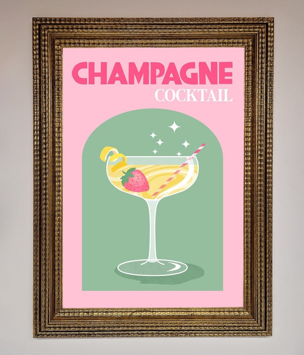 Champagne Cocktail Framed Poster - Hi Society
