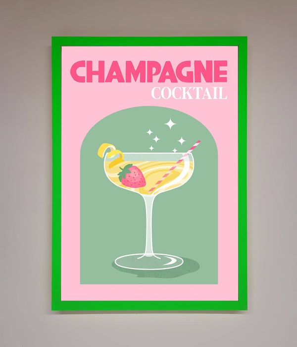 Champagne Cocktail Framed Poster - Hi Society