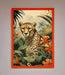 Cheetah In Flowers Framed Wall Art - Hi Society